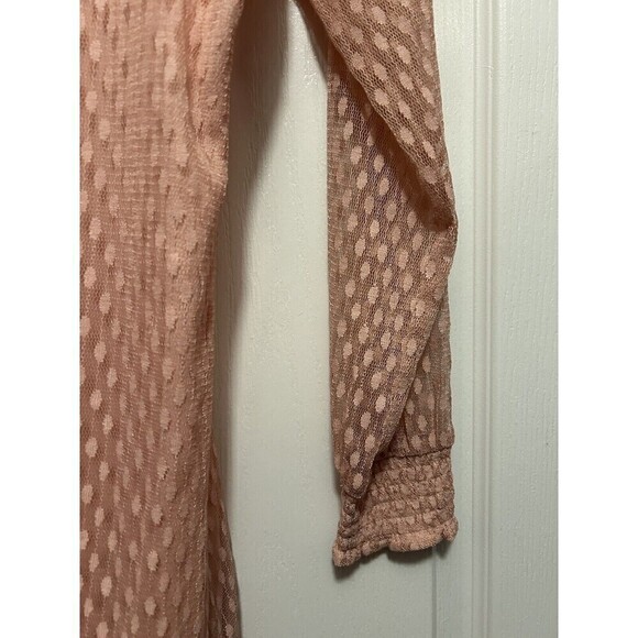 NINA LEONARD Lace Dress Trapeze Mock Neck Pink Rose Small Long Sleeve NWT Shift - Picture 12 of 16